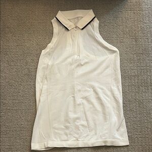 Athleta White Sleeveless Tank Top